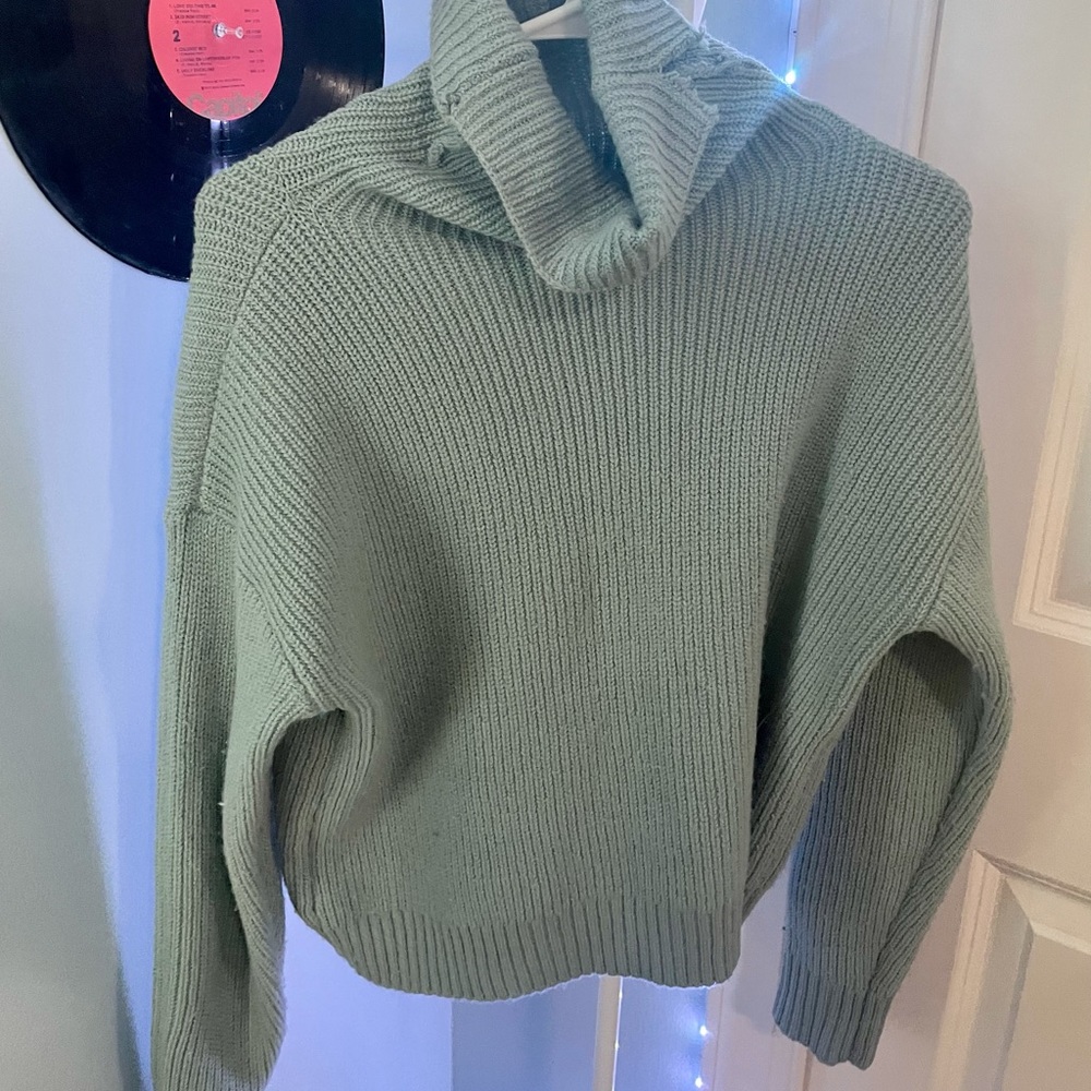blue forever 21 turtle neck sweater